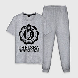 Пижама хлопковая мужская Chelsea FC: Emblem, цвет: меланж