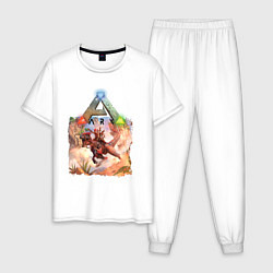 Пижама хлопковая мужская Ark Survival АРК СУРВИВАЛ Z, цвет: белый