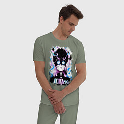 Пижама хлопковая мужская Моб Психо 100, цвет: авокадо — фото 2