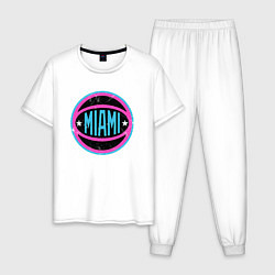 Пижама хлопковая мужская Maimi Heat Ball, цвет: белый