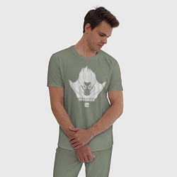 Пижама хлопковая мужская Invoker из Доты 2, цвет: авокадо — фото 2