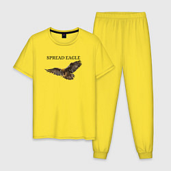 Пижама хлопковая мужская Орел, цвет: желтый