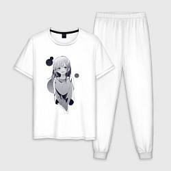 Пижама хлопковая мужская Ёсида и Саю, цвет: белый