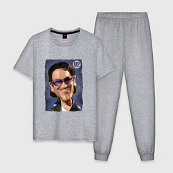 Пижама хлопковая мужская Боно Bono U2 ЮТУ Z, цвет: меланж