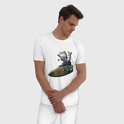 Пижама хлопковая мужская Fire Serpent Surf K, цвет: белый — фото 2