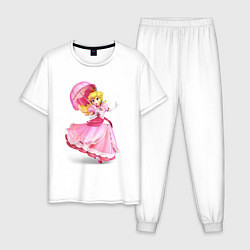 Пижама хлопковая мужская Peach SB, цвет: белый
