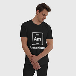 Пижама хлопковая мужская Армениум, цвет: черный — фото 2