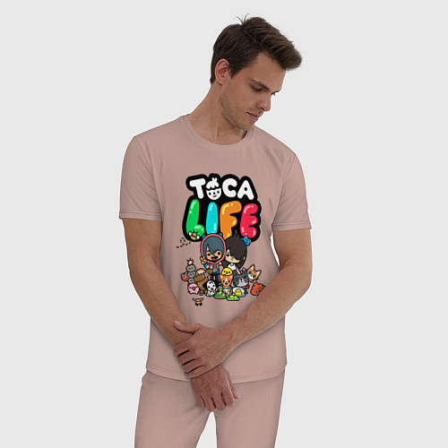 Мужская пижама Toca Life / Пыльно-розовый – фото 3