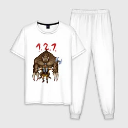 Пижама хлопковая мужская Разнос на 121, цвет: белый