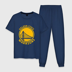 Пижама хлопковая мужская Golden state Warriors NBA, цвет: тёмно-синий