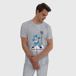 Пижама хлопковая мужская Dab Moroz, цвет: меланж — фото 2