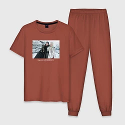 Пижама хлопковая мужская Dany and Jon GoT, цвет: кирпичный
