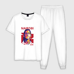 Пижама хлопковая мужская Nairobi Girl, цвет: белый
