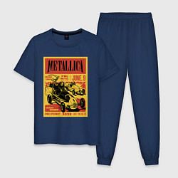Пижама хлопковая мужская Metallica - Iowa speedway playbill, цвет: тёмно-синий
