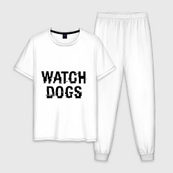 Пижама хлопковая мужская Watch Dogs, цвет: белый