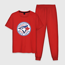 Пижама хлопковая мужская Toronto Blue Jays, цвет: красный