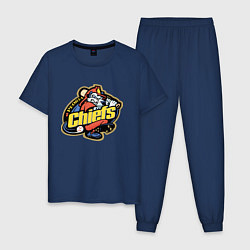 Пижама хлопковая мужская Peoria Chiefs - baseball team, цвет: тёмно-синий