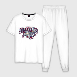 Пижама хлопковая мужская Mahoning Valley Scrappers, цвет: белый