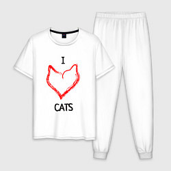Мужская пижама I Люблю Cats
