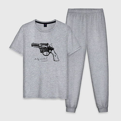 Мужская пижама Andy Warhol revolver sketch / Меланж – фото 1