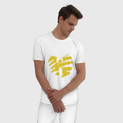 Пижама хлопковая мужская Wu - Clan, цвет: белый — фото 2