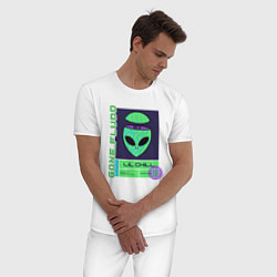 Пижама хлопковая мужская GONE FLUDD UFO, цвет: белый — фото 2