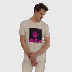 Пижама хлопковая мужская GONE Fludd DIGITAL FANTAZY, цвет: миндальный — фото 2