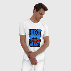 Пижама хлопковая мужская Huggy Wuggy 01, цвет: белый — фото 2