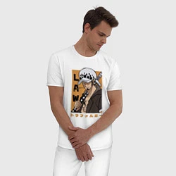 Пижама хлопковая мужская Трафальгар Ло, цвет: белый — фото 2