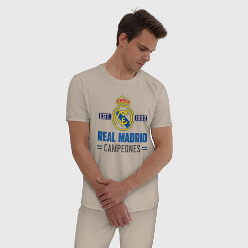 Мужская пижама Real Madrid Реал Мадрид / Миндальный – фото 3