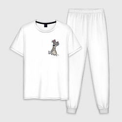 Пижама хлопковая мужская Forever Tramp, цвет: белый
