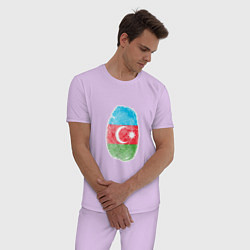 Пижама хлопковая мужская Азербайджан - Отпечаток, цвет: лаванда — фото 2