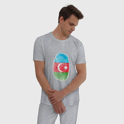 Мужская пижама Азербайджан - Отпечаток / Меланж – фото 3