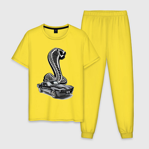Мужская пижама Shelby GT 500 - Retro / Желтый – фото 1