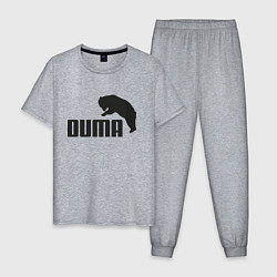 Пижама хлопковая мужская Duma & Bear, цвет: меланж