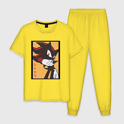 Пижама хлопковая мужская Ёж Шэдоу 006, цвет: желтый