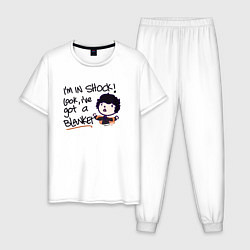 Пижама хлопковая мужская Бенедикт Камбербэтч 2023, цвет: белый