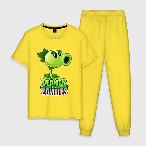 Мужская пижама Plants vs Zombies Горохострел / Желтый – фото 1