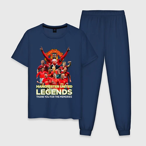 Мужская пижама Легенды Манчестера Manchester United Legends / Тёмно-синий – фото 1