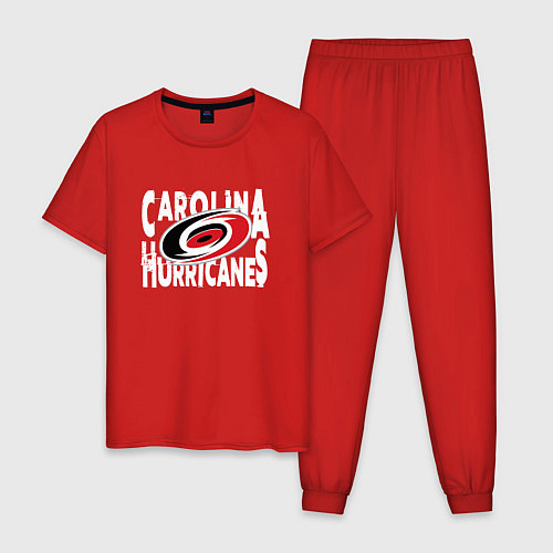 Мужская пижама Каролина Харрикейнз, Carolina Hurricanes / Красный – фото 1