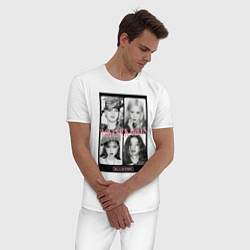 Пижама хлопковая мужская Blackpink K-pop, цвет: белый — фото 2