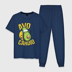 Пижама хлопковая мужская AVO CARDIO, цвет: тёмно-синий