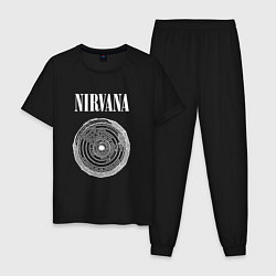 Пижама хлопковая мужская Nirvana Нирвана Круги ада, цвет: черный