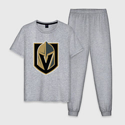 Пижама хлопковая мужская Vegas Golden Knights , Вегас Голден Найтс, цвет: меланж