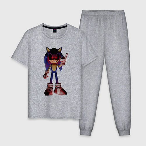 Мужская пижама Sonic Exe Gesture / Меланж – фото 1
