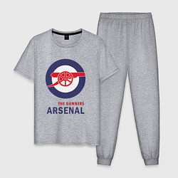 Пижама хлопковая мужская Arsenal The Gunners, цвет: меланж