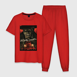 Пижама хлопковая мужская Джиперс Криперс Jeepers Creepers, цвет: красный