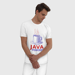 Пижама хлопковая мужская JAWA POWERED, цвет: белый — фото 2
