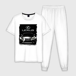 Пижама хлопковая мужская Lexus - этим всё сказано!, цвет: белый