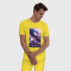 Пижама хлопковая мужская Постер Эдгара из бравл старс, цвет: желтый — фото 2
